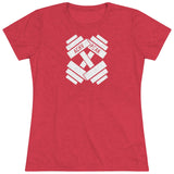 Dumbbell Crossbones - White - Women's Triblend Tee