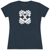 Dumbbell Crossbones - White - Women's Triblend Tee