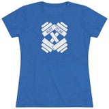 Dumbbell Crossbones - White - Women's Triblend Tee