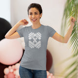 Dumbbell Crossbones - White - Women's Triblend Tee