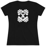Dumbbell Crossbones - White - Women's Triblend Tee