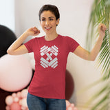 Dumbbell Crossbones - White - Women's Triblend Tee