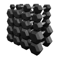 Rubber Hex Dumbbell Pairs